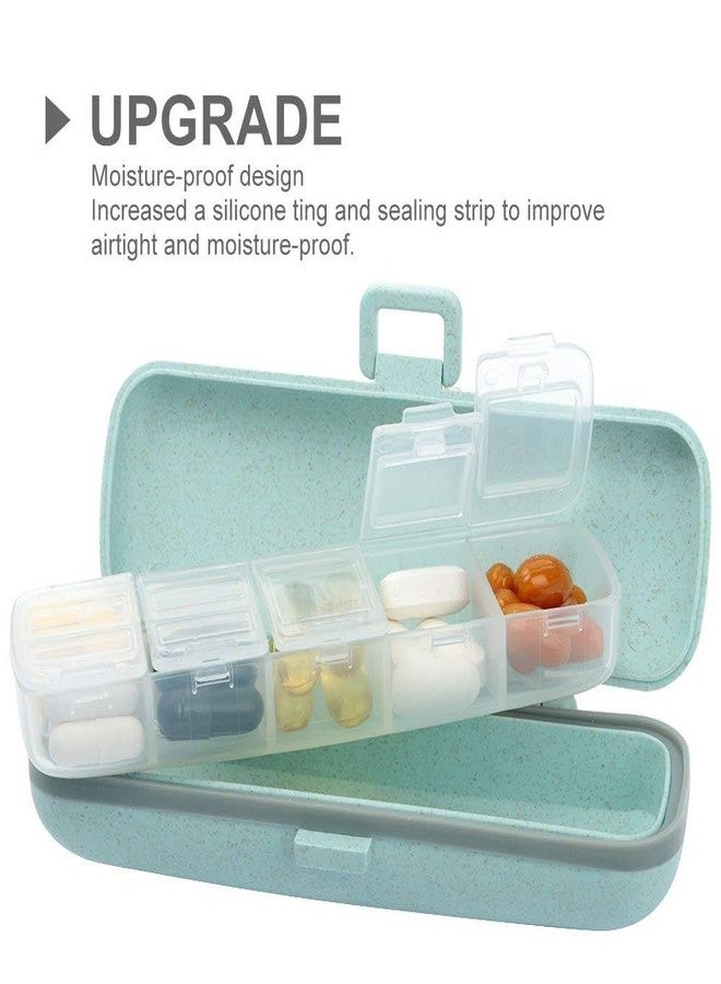 CLICKSWIFT منظم علبة حبوب كليك سويفت®، 7 أقسام، علبة تخزين أدوية وأقراص خالية من مادة BPA وآمنة للاستخدام مع الطعام، مزودة بختم سيليكون محكم الإغلاق، حاوية حبوب أسبوعية محمولة للسفر والمنزل والمكتب" قطعة واحدة (متعددة الألوان) - Image 2